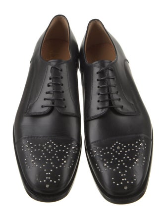 Christian Louboutin Leather Studded Accents Derby Shoes