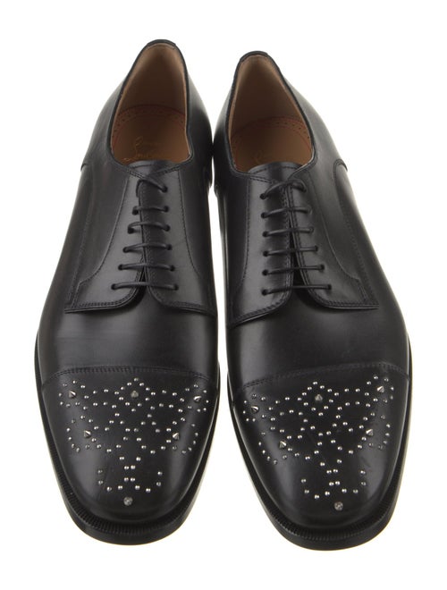 Christian Louboutin Leather Studded Accents Derby Shoes