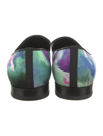 Christian Louboutin Satin Tie-Dye Print Loafers