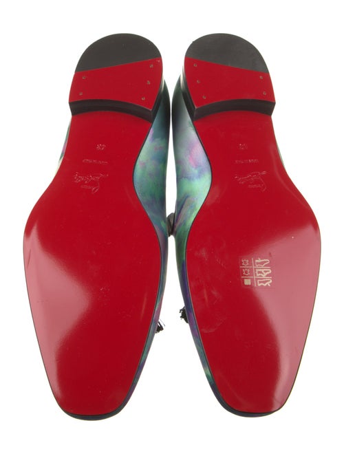 Christian Louboutin Satin Tie-Dye Print Loafers