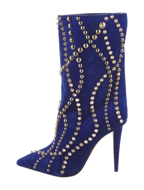 Christian Louboutin Suede Printed Boots