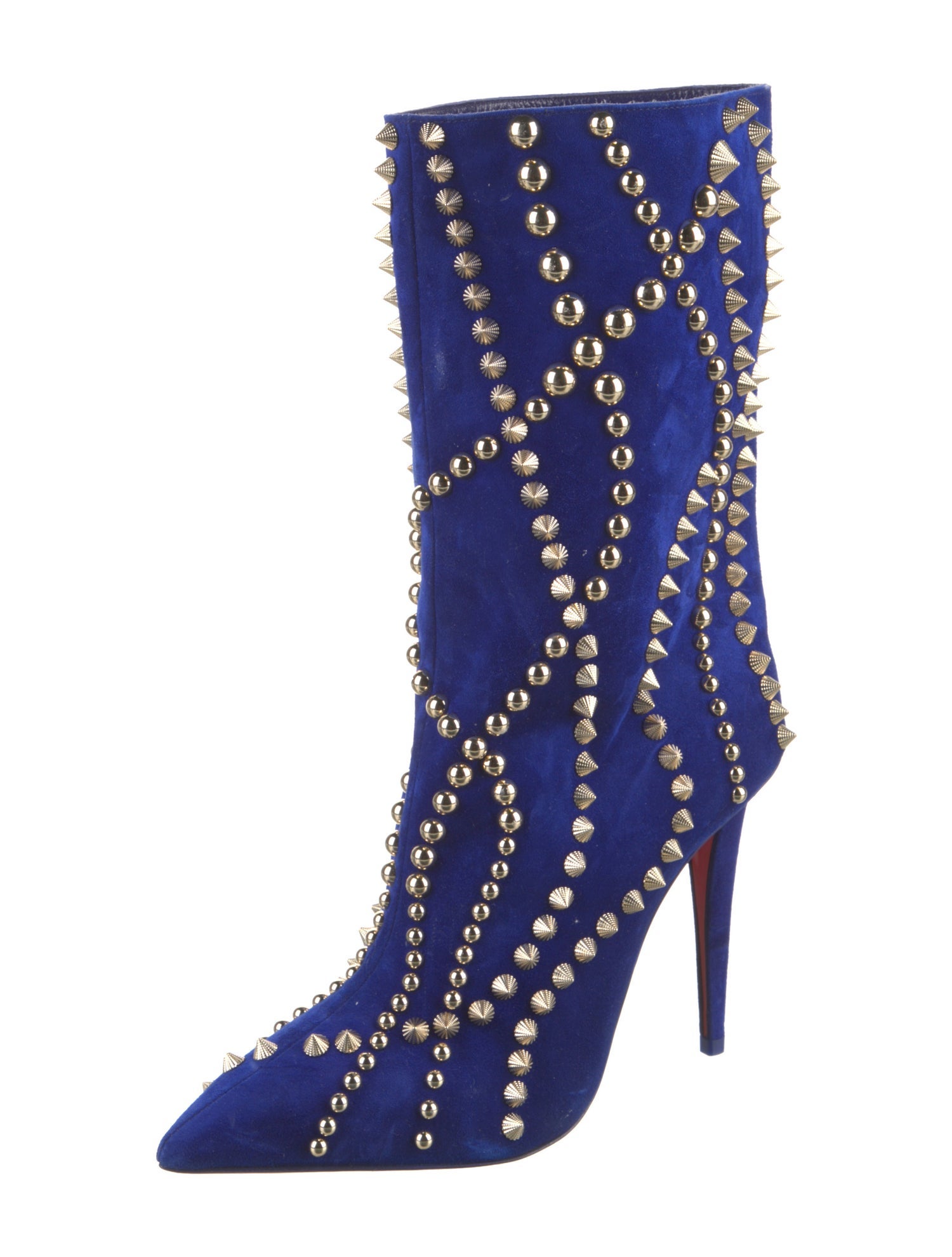 Christian Louboutin Suede Printed Boots