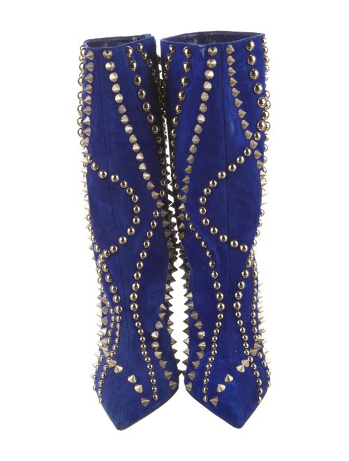 Christian Louboutin Suede Printed Boots