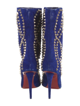 Christian Louboutin Suede Printed Boots