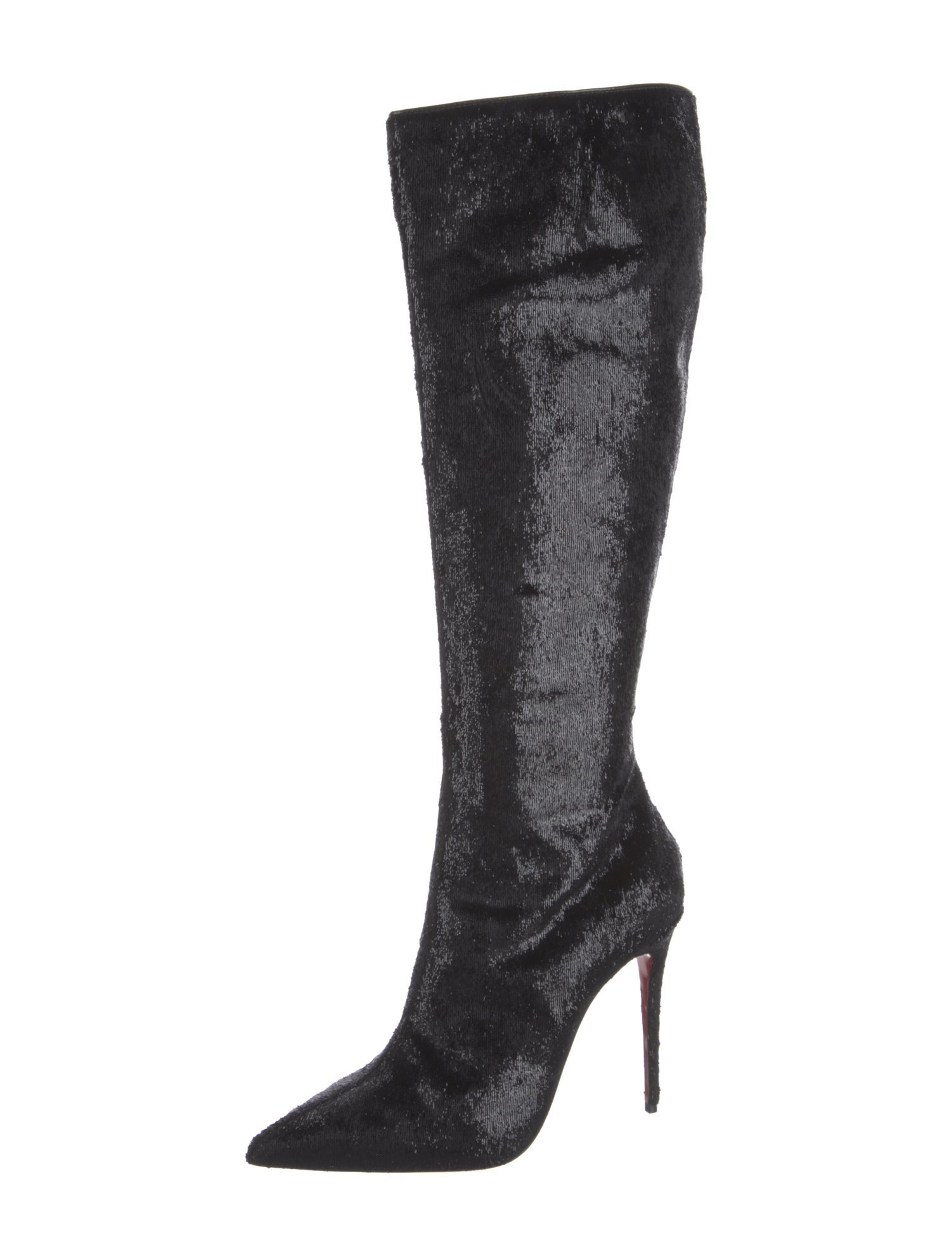 Christian Louboutin Faux Fur Trim Boots