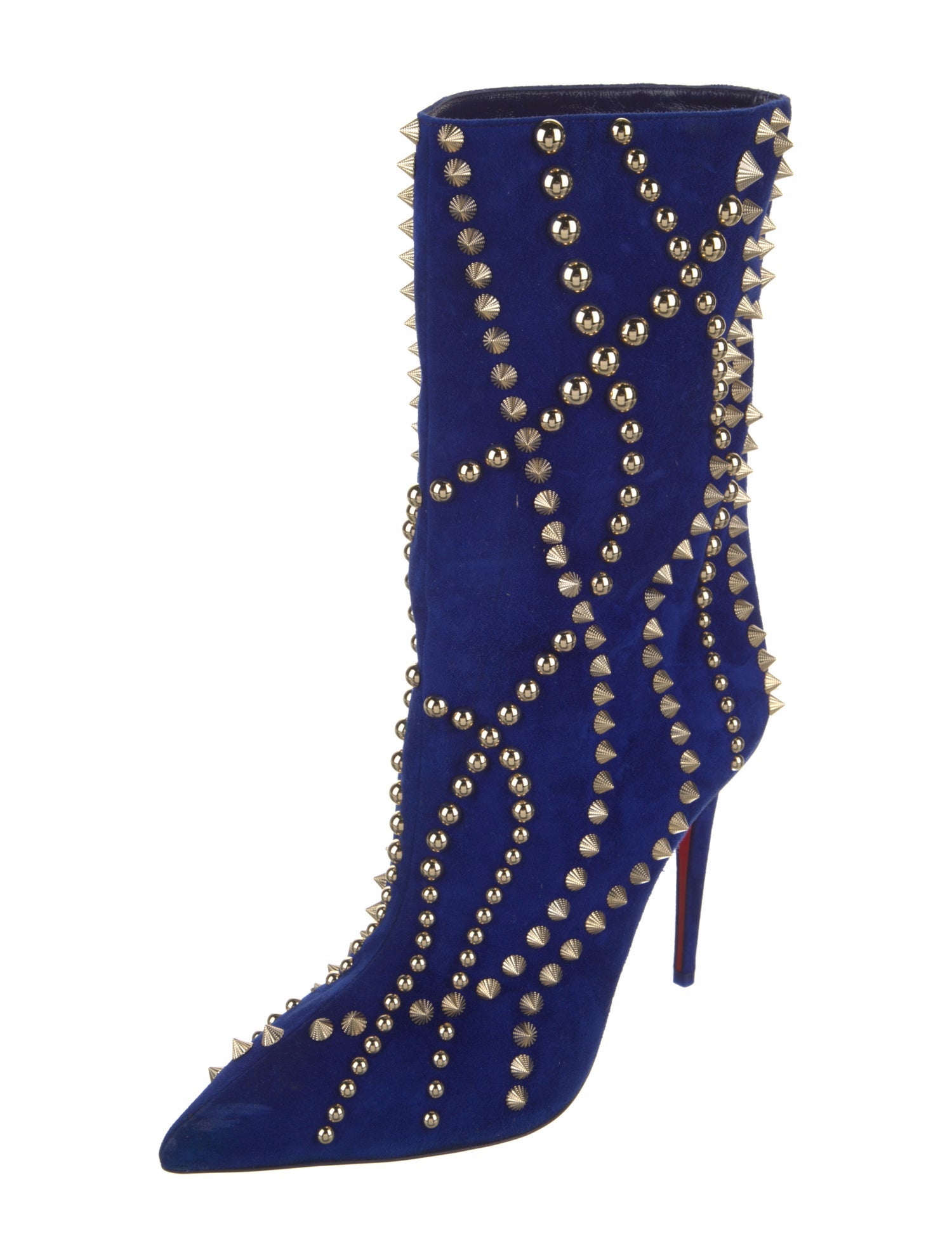 Christian Louboutin Suede Patterned Boots