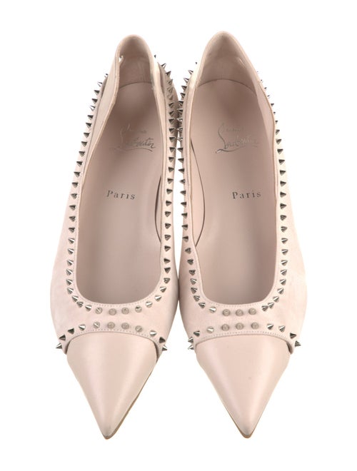Christian Louboutin Suede Studded Accents Flats