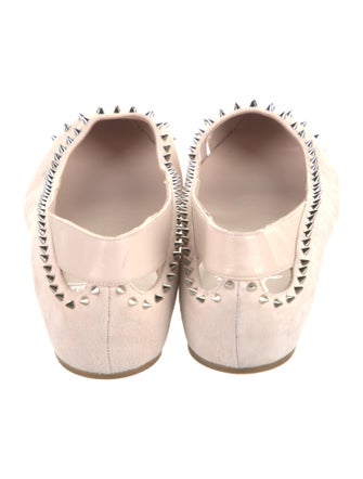 Christian Louboutin Suede Studded Accents Flats