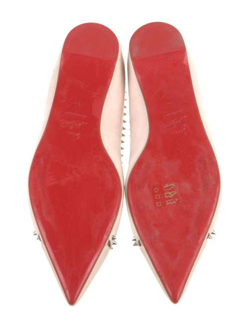 Christian Louboutin Suede Studded Accents Flats