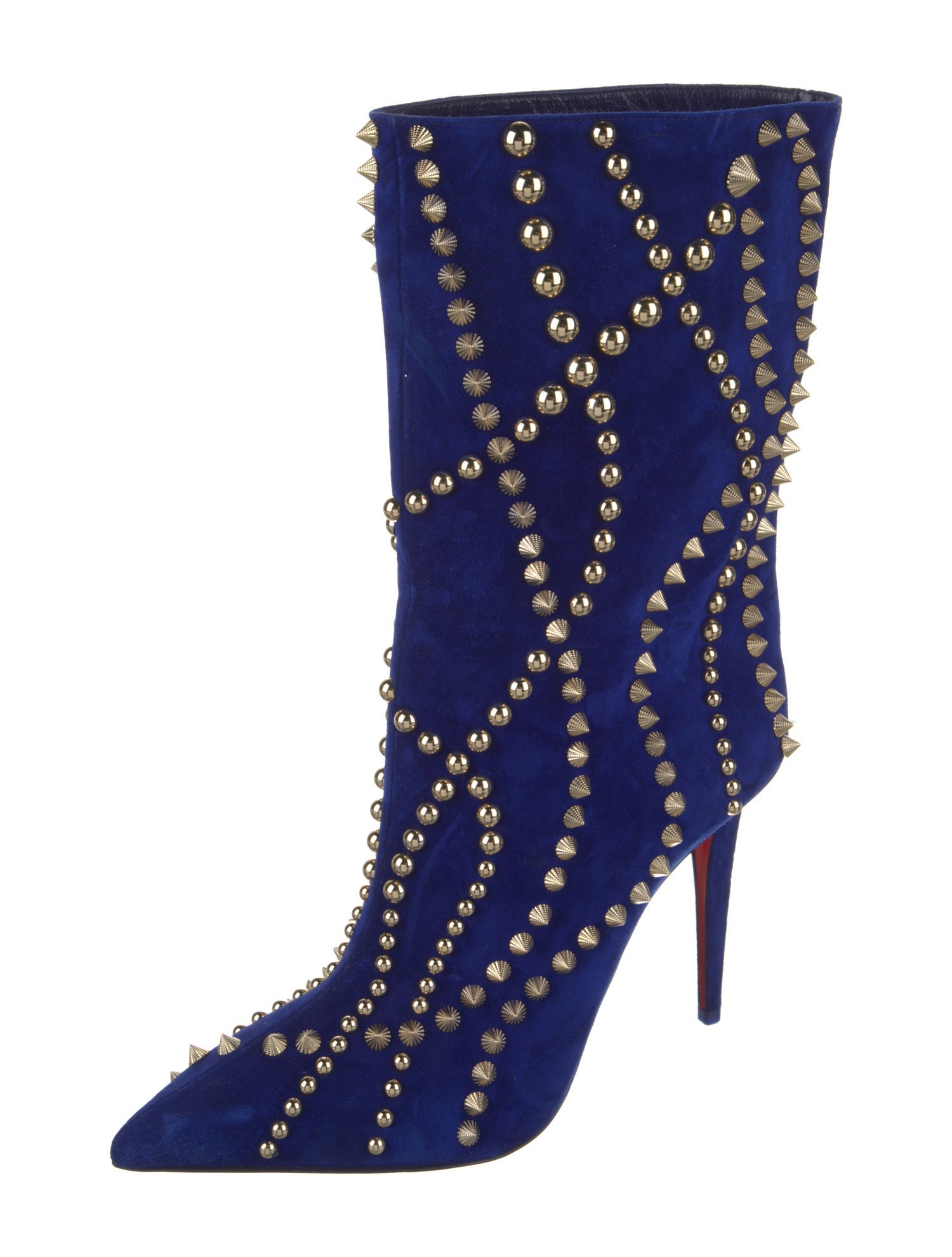 Christian Louboutin Suede Patterned Boots