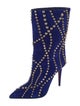 Christian Louboutin Suede Patterned Boots