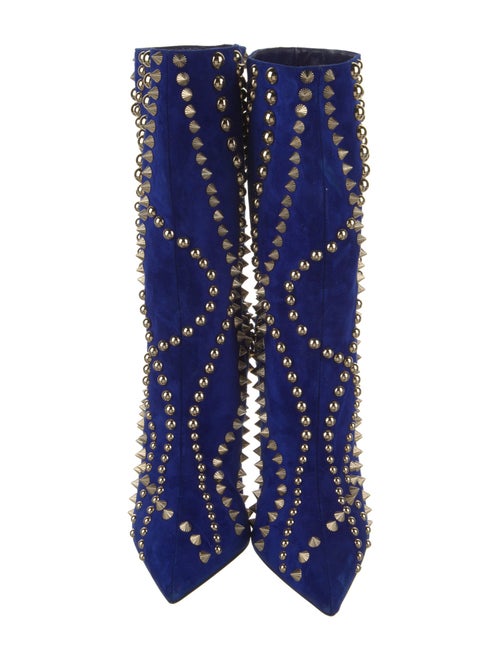 Christian Louboutin Suede Patterned Boots