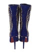 Christian Louboutin Suede Patterned Boots