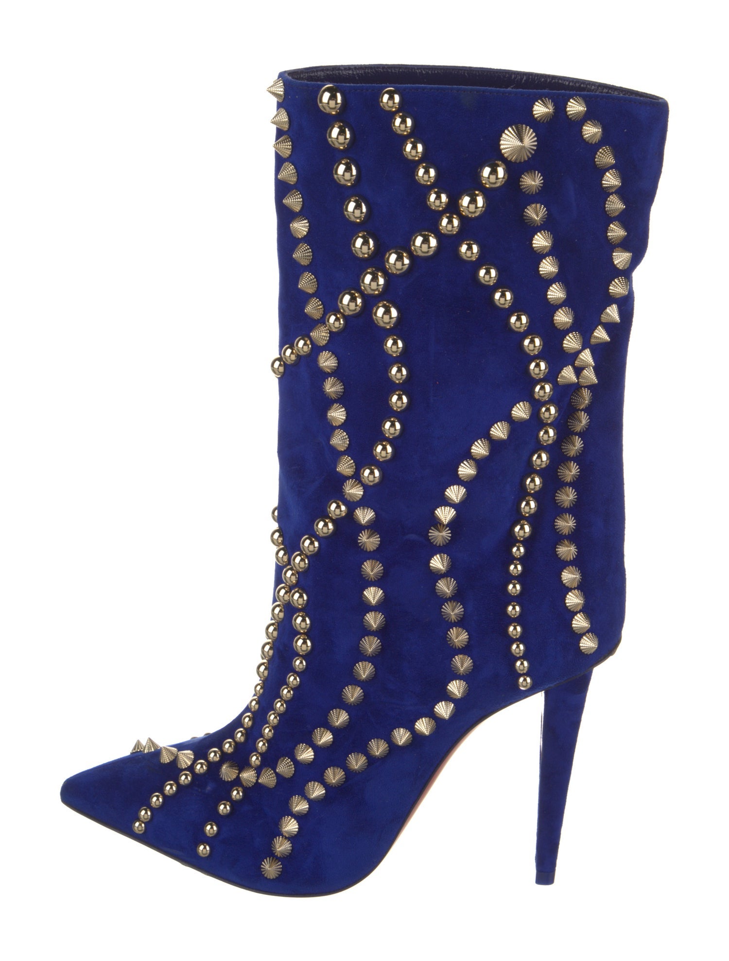 Christian Louboutin Suede Patterned Boots