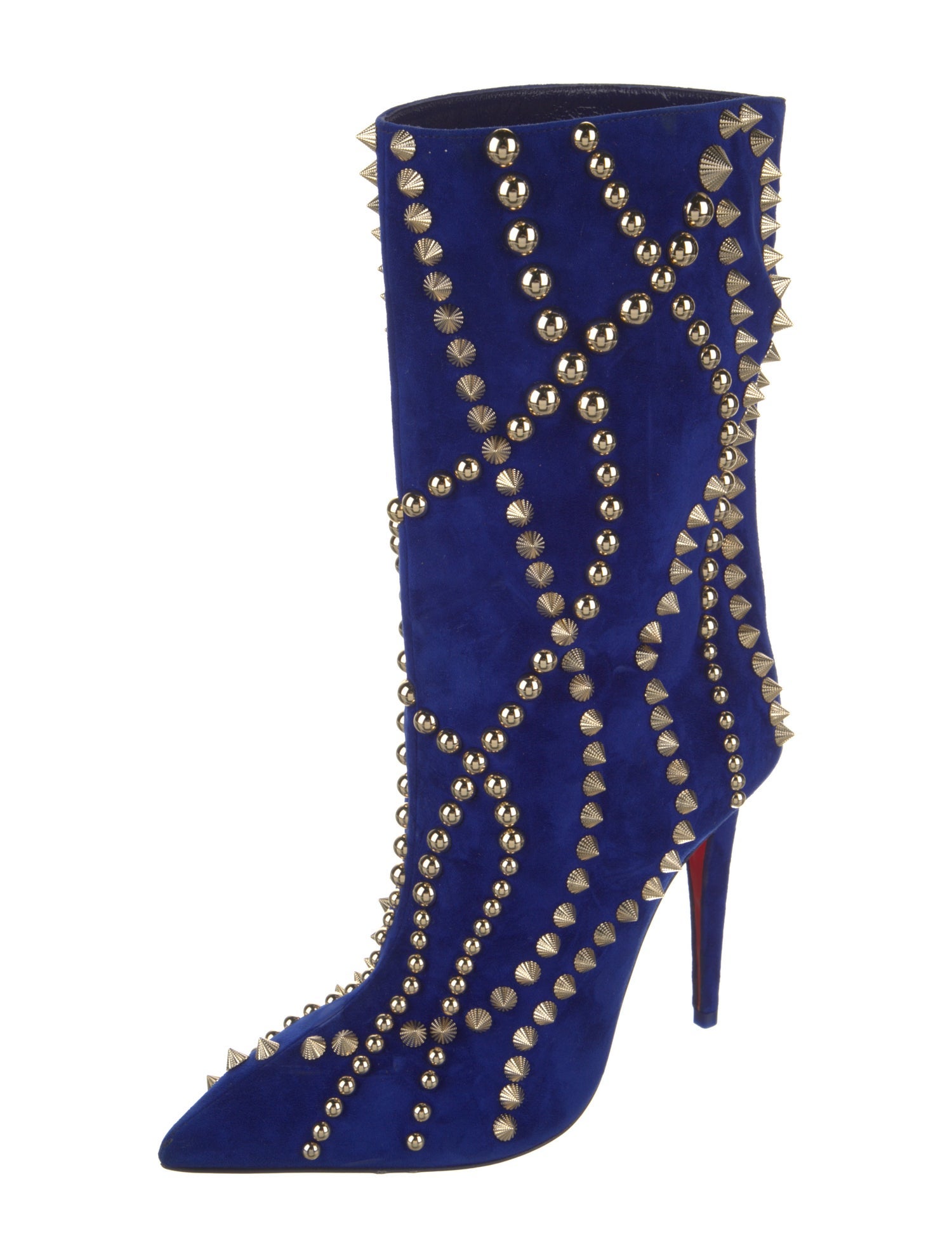 Christian Louboutin Suede Patterned Boots