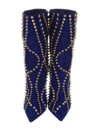 Christian Louboutin Suede Patterned Boots