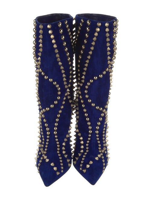 Christian Louboutin Suede Patterned Boots