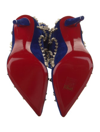 Christian Louboutin Suede Patterned Boots