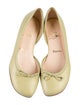 Christian Louboutin Leather Bow Accents D'Orsay Flats