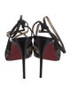 Christian Louboutin Leather Mesh Accents Slingback Pumps