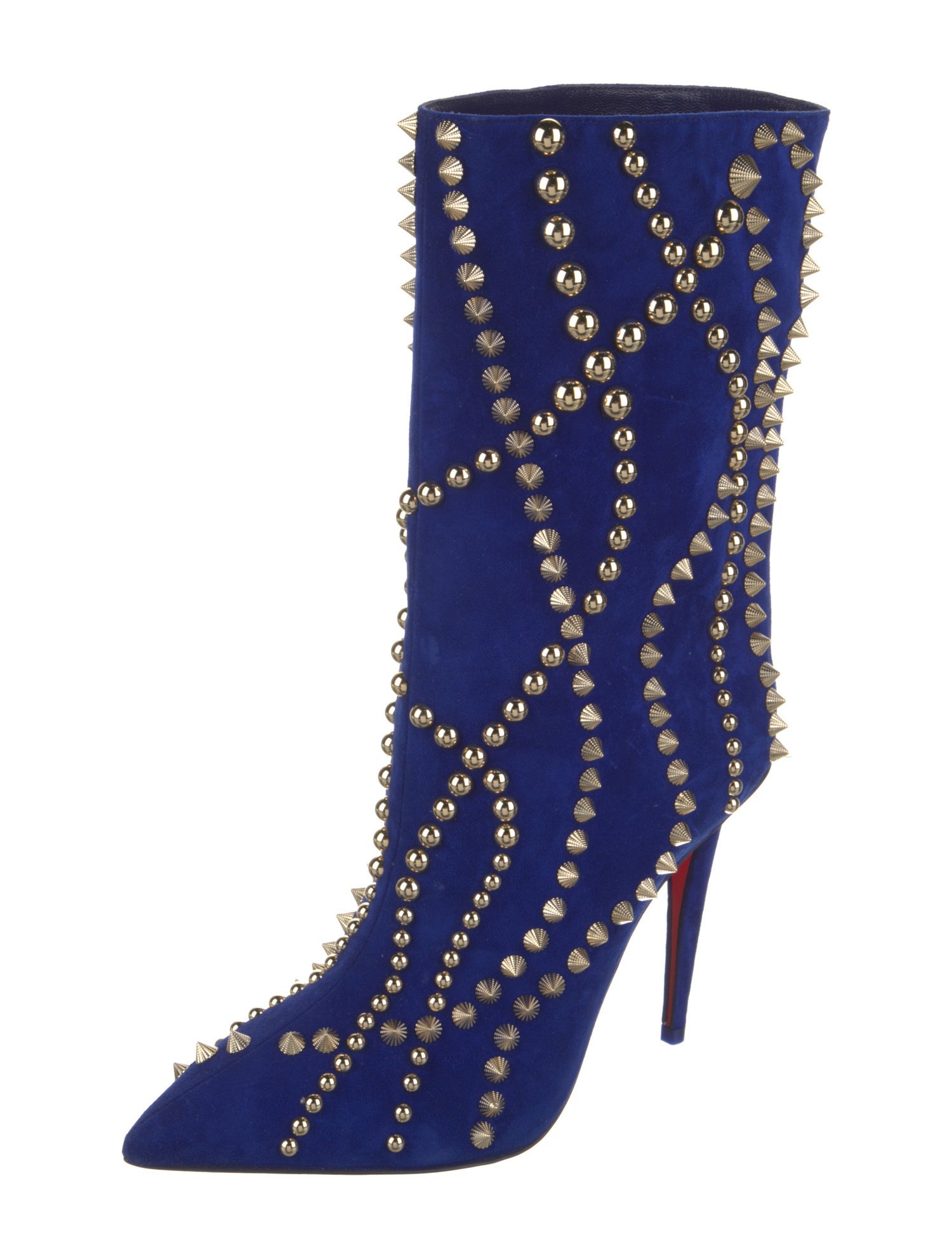 Christian Louboutin Suede Patterned Boots