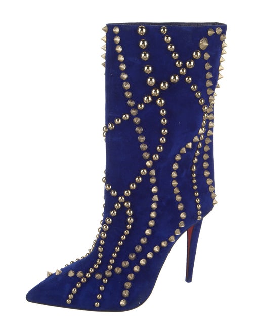 Christian Louboutin Suede Patterned Boots