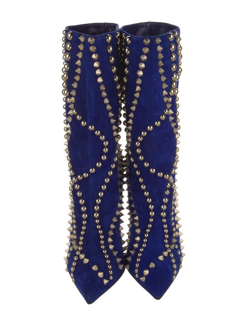 Christian Louboutin Suede Patterned Boots