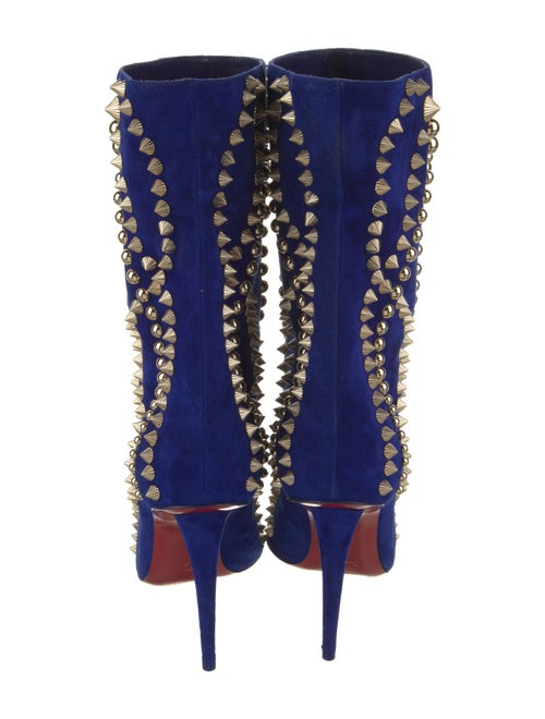 Christian Louboutin Suede Patterned Boots