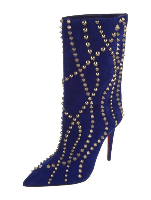 Christian Louboutin Suede Patterned Boots