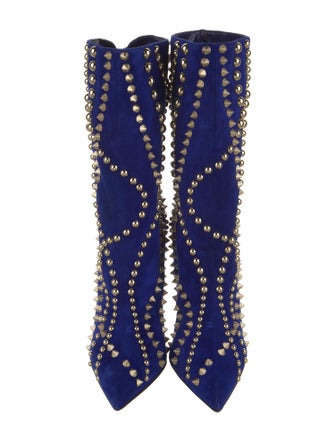 Christian Louboutin Suede Patterned Boots
