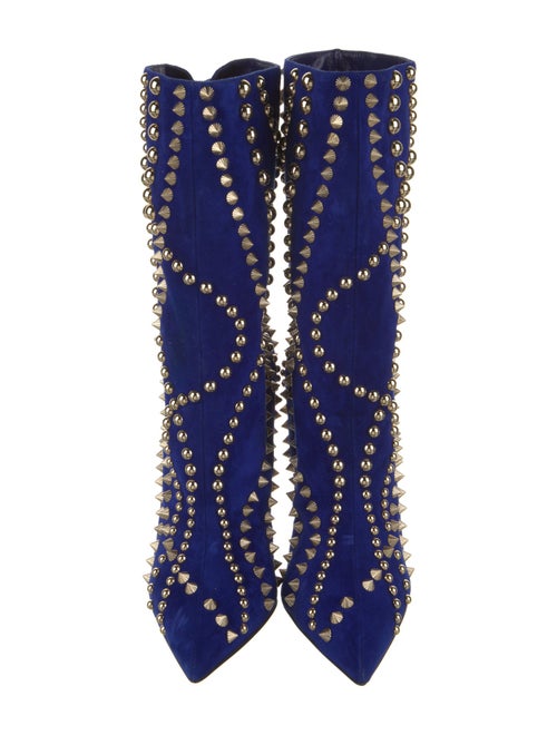 Christian Louboutin Suede Patterned Boots
