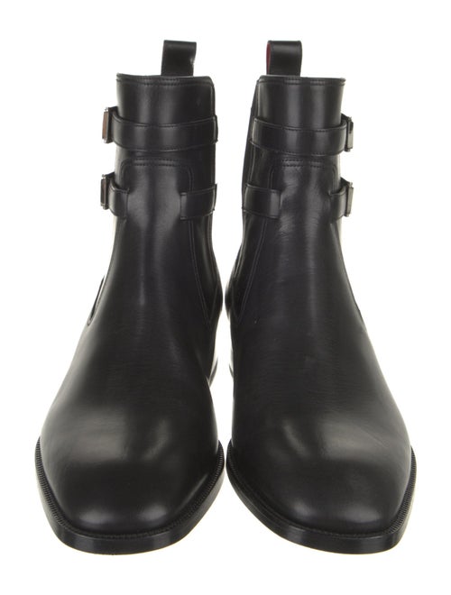 Christian Louboutin Leather Studded Accents Riding Boots