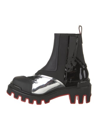 Christian Louboutin x MARVEL Patent Leather Chelsea Boots