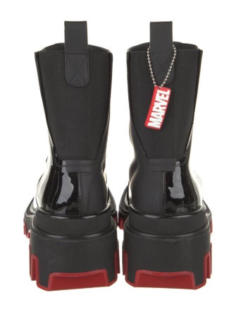 Christian Louboutin x MARVEL Patent Leather Chelsea Boots