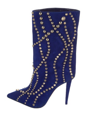 Christian Louboutin Suede Patterned Boots
