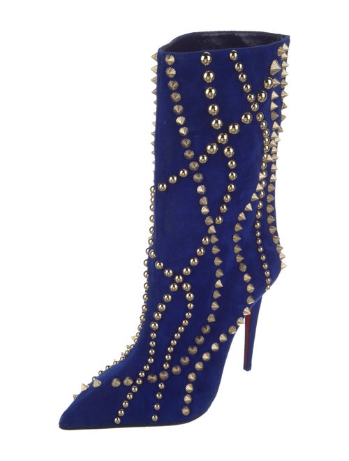Christian Louboutin Suede Patterned Boots