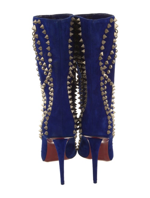 Christian Louboutin Suede Patterned Boots