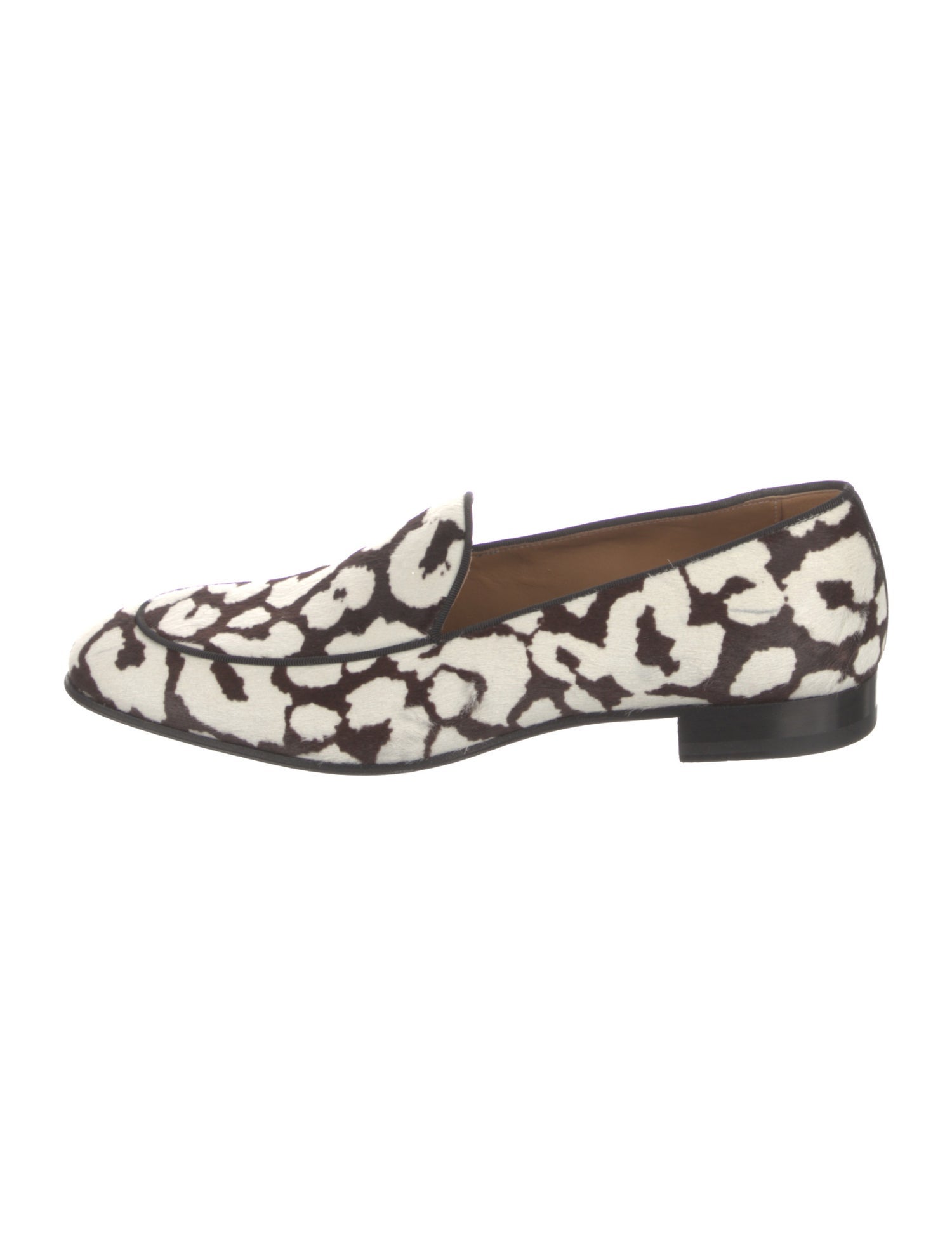 Christian Louboutin Calf Hair Animal Print Loafers