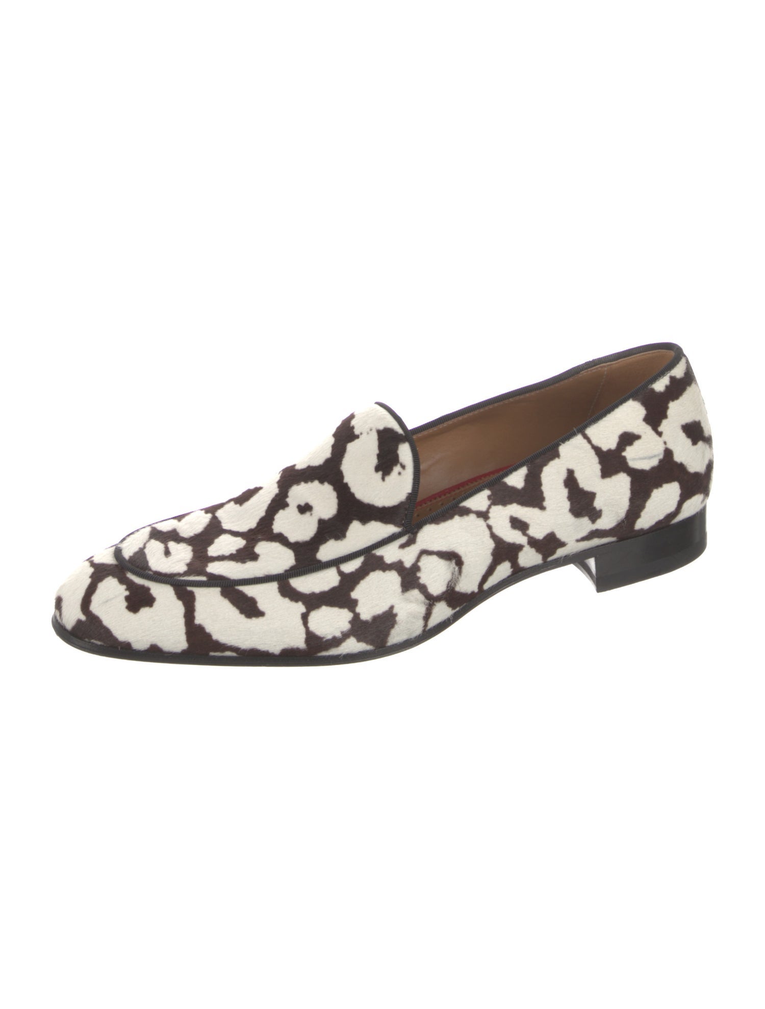 Christian Louboutin Calf Hair Animal Print Loafers