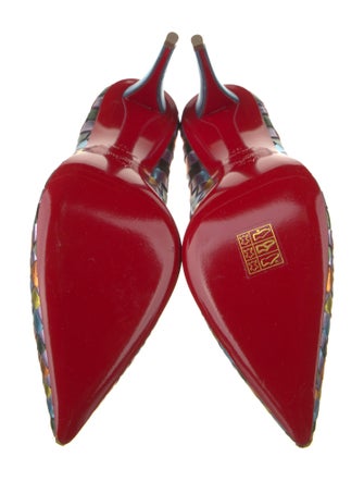 Christian Louboutin Patent Leather Printed Pumps