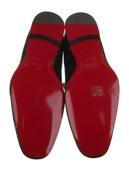 Christian Louboutin Velvet Glitter Accents Loafers