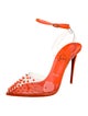Christian Louboutin Spike Accents PVC Slingback Pumps