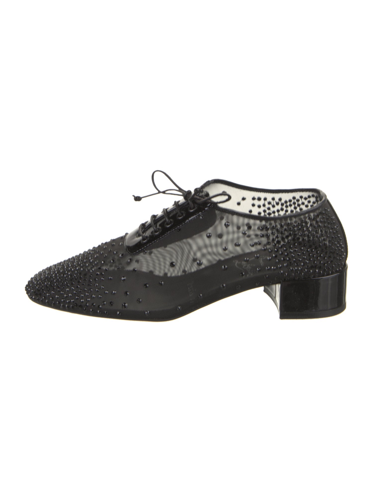 Christian Louboutin Mesh Studded Accents Oxfords