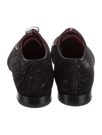 Christian Louboutin Suede Glitter Accents Oxfords