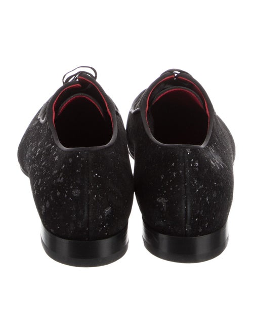 Christian Louboutin Suede Glitter Accents Oxfords