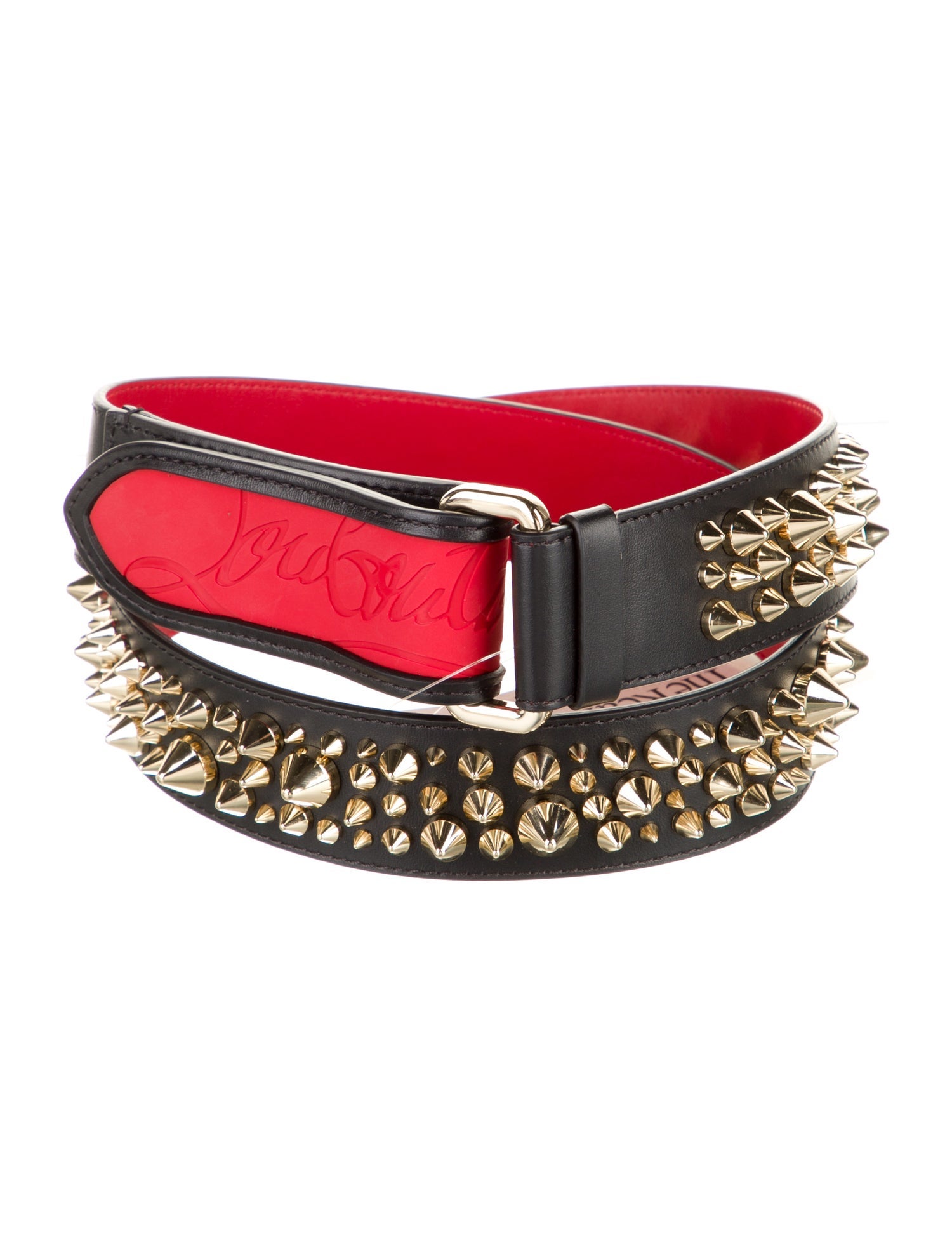 Christian Louboutin Leather Studded Accents Belt