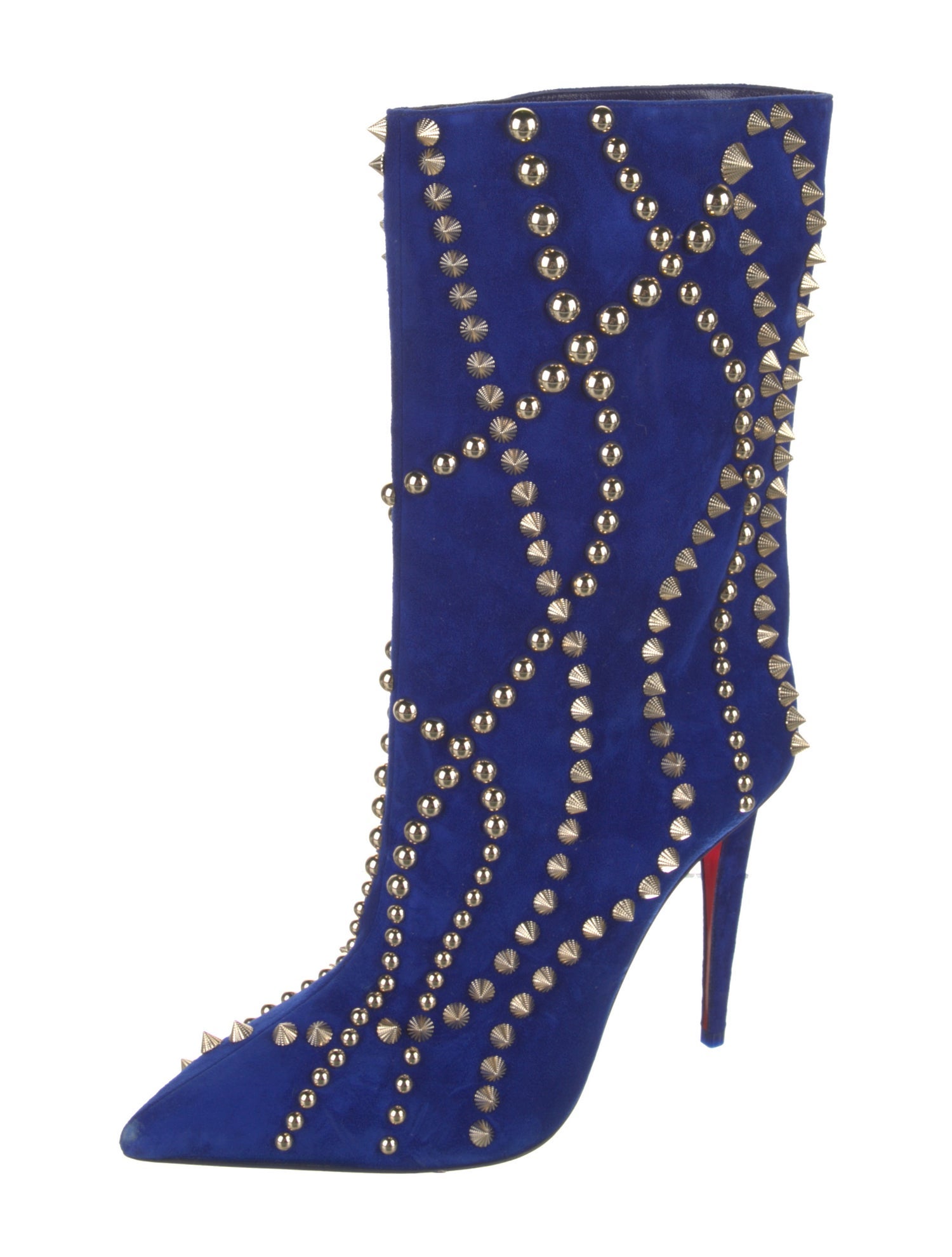 Christian Louboutin Suede Patterned Boots