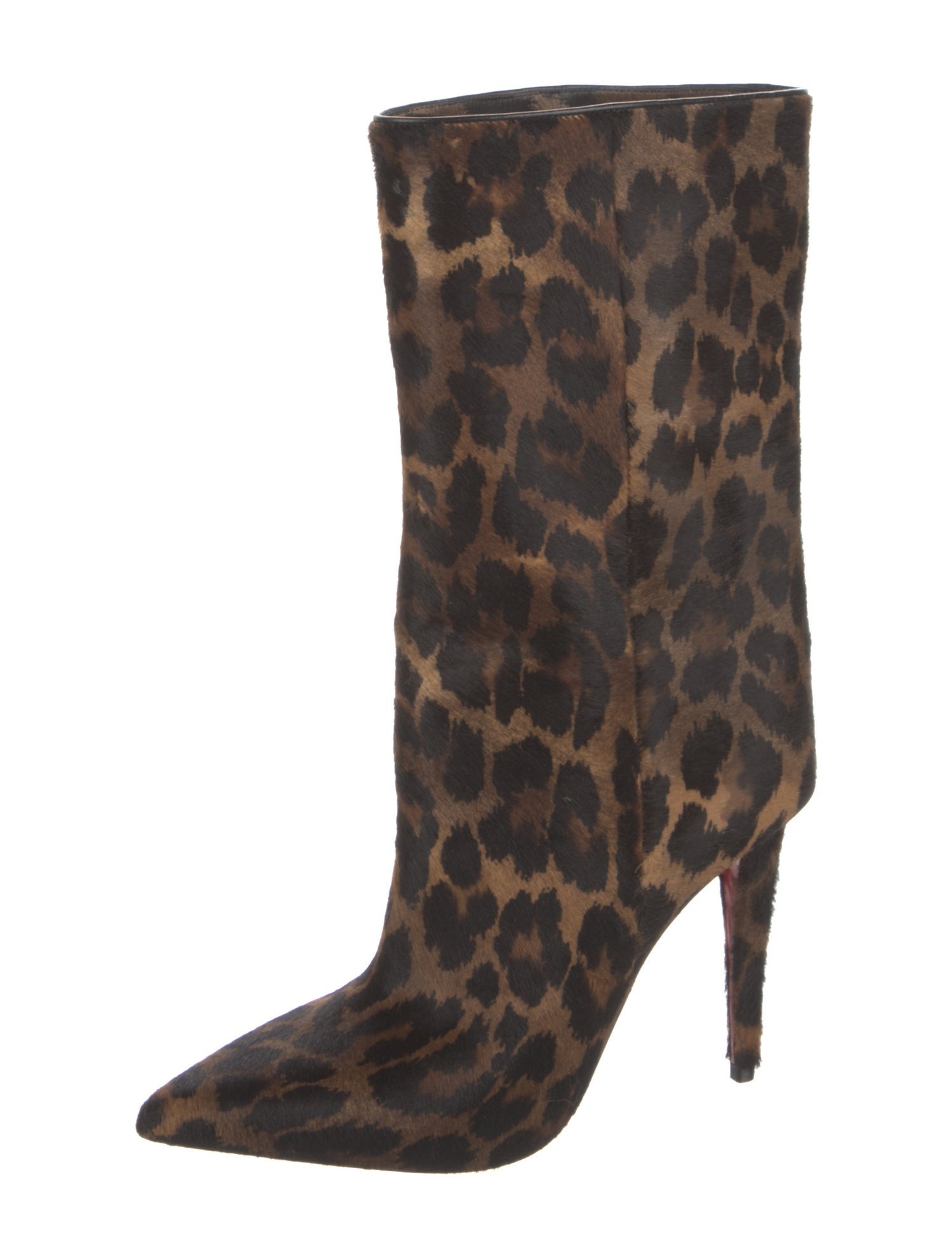 Christian Louboutin Calf Hair Animal Print Boots