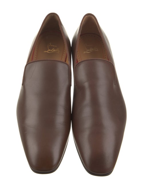 Christian Louboutin Leather Grosgrain Trim Loafers