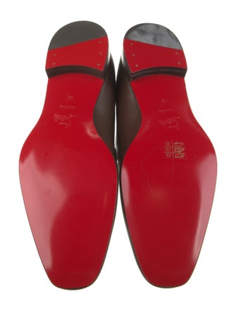 Christian Louboutin Leather Grosgrain Trim Loafers